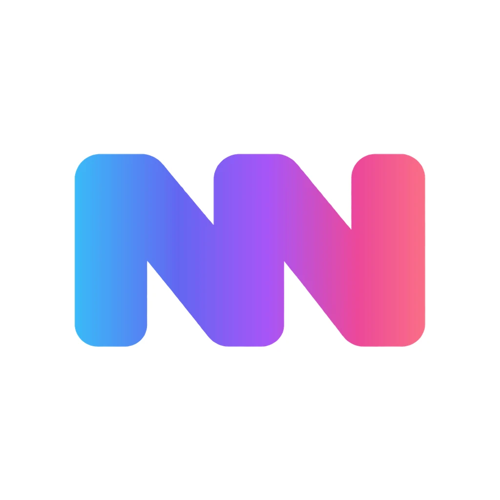 White square icon with the gradient logo