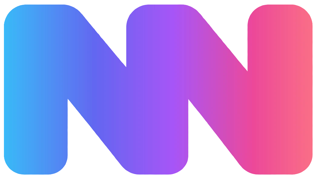 Gradient logo on a white background