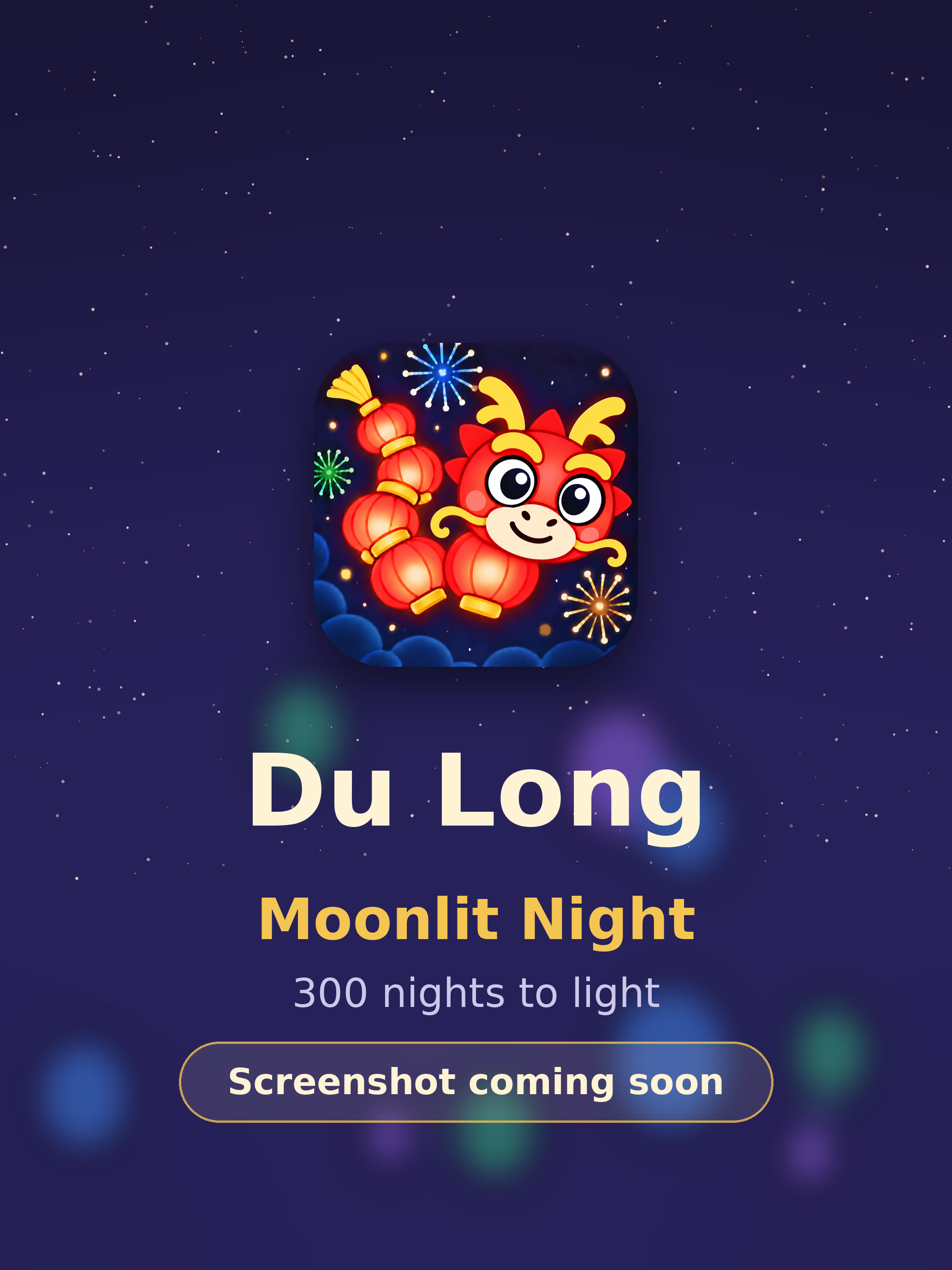 Placeholder for iPad: Moonlit Night, 300 nights to light. Screenshot coming soon.